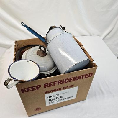 Vintage Enamel Kitchen Items (BS-JS)