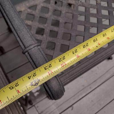 Cast Aluminum Patio Chair with Side Table