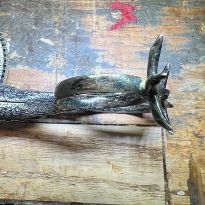 Midwife's Antique Sterling Silver Stork Tongs (LR-RG)