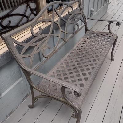 Cast Aluminum Patio Garden Bench