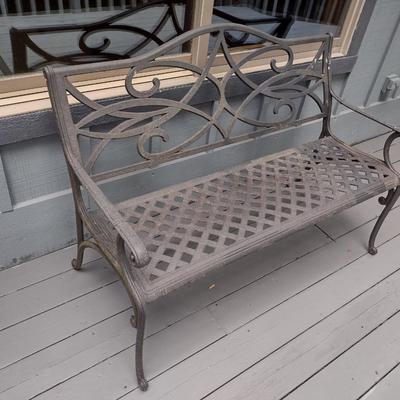 Cast Aluminum Patio Garden Bench