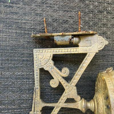 Antique Victorian Cast Iron Wall Hang Oil Lamp Holder