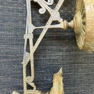 Antique Victorian Cast Iron Wall Hang Oil Lamp Holder