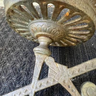 Antique Victorian Cast Iron Wall Hang Oil Lamp Holder