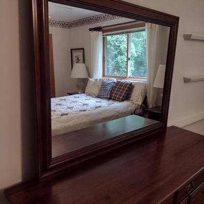 Solid Wood Cherry Dresser with Mirror Taylor Jamestown