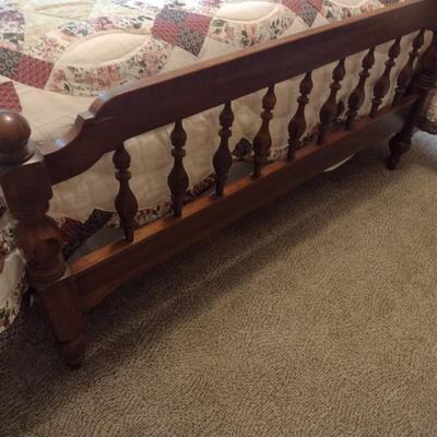 Solid Wood Cherry Full Sized Bed and Mattress Set Taylor Jamestown (Bedding Not Included)