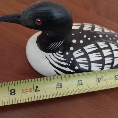 Carved Wood Loon Decoy by John Nelson