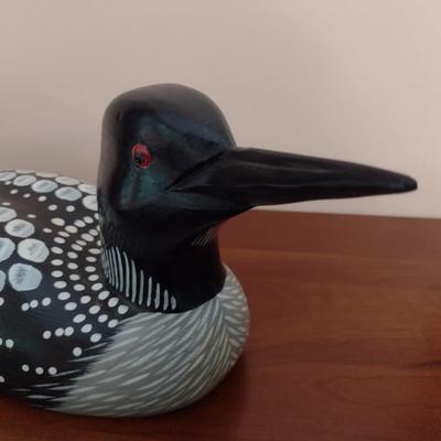 Carved Wood Loon Decoy L.L. Bean