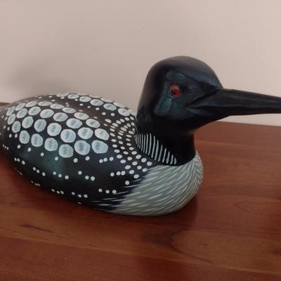 Carved Wood Loon Decoy L.L. Bean