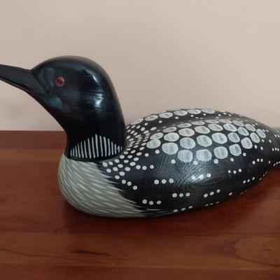 Carved Wood Loon Decoy L.L. Bean