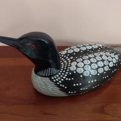 Carved Wood Loon Decoy L.L. Bean