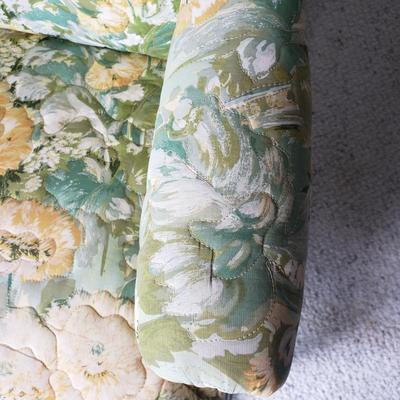 Floral Print Wingback Armchair (BD-MK)