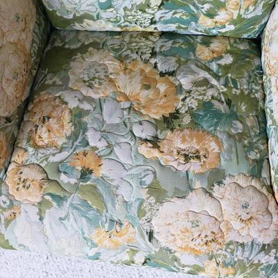 Floral Print Wingback Armchair (BD-MK)