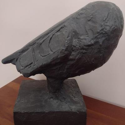 Vintage MCM 1964 Chalkware Austin Productions Owl Statue