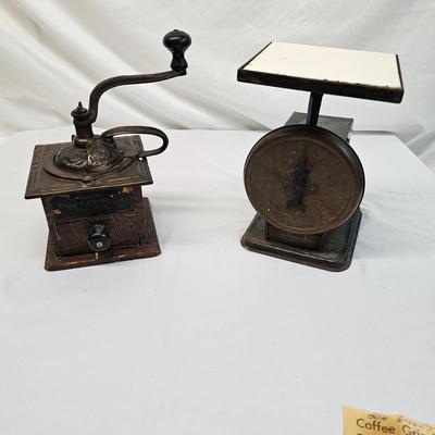 Vintage No.930 King Coffee Mill & Charles Young Scale (BS-JS)