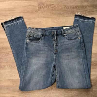 Vince Camuto Straight Leg with Ankle Slit Jeans