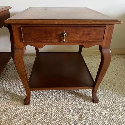 Two Wooden Side Tables (BD-MK)