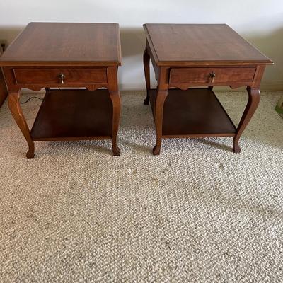 Two Wooden Side Tables (BD-MK)