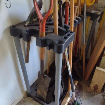 Nice Collection of Garden Hand Tools and Tool Caddy