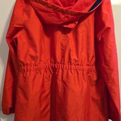 St. John's Bay Red with Navy Trim Rain Jacket