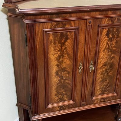 Walnut Inlaid Solid Wood Corner Cabinet ~ German