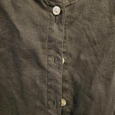 J. Jill Brown Linen Button Down Sleeveless Top