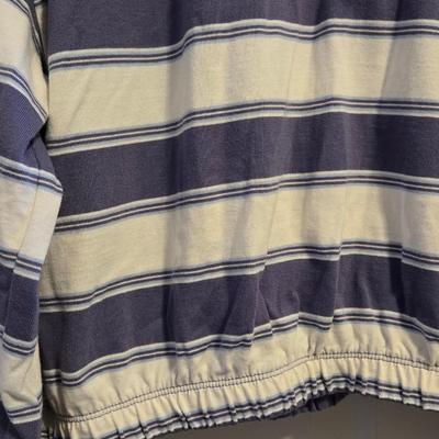 Striped Cropped Long Sleeve Top