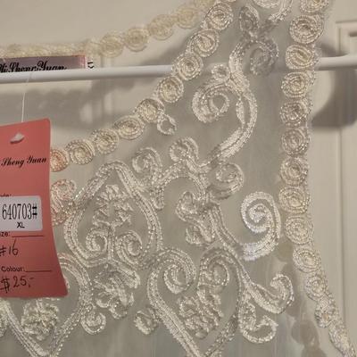 New with Tags Sheer White & Green Top