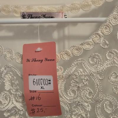 New with Tags Sheer White & Green Top