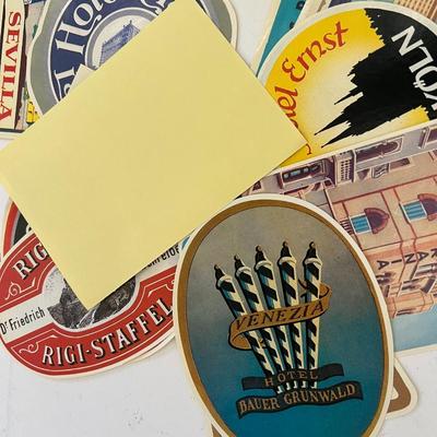 Vintage Postcards & Travel Advertising Stickers