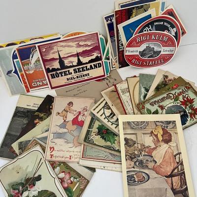 Vintage Postcards & Travel Advertising Stickers