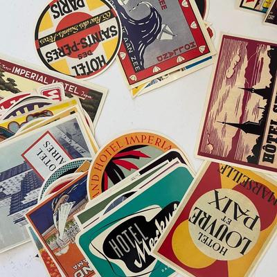 Vintage Postcards & Travel Advertising Stickers