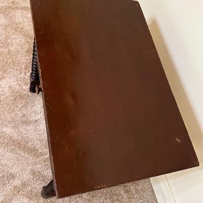 Solid Wood Antique Bobbin Leg Table ~ Childs Desk ~ South American