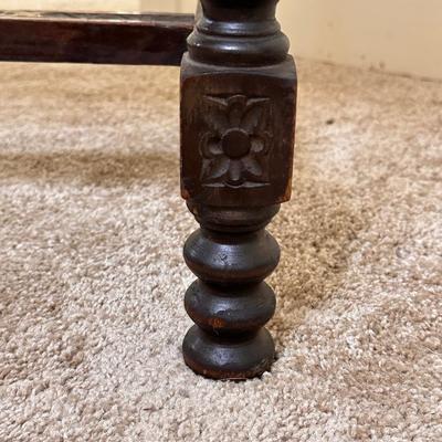 Solid Wood Antique Bobbin Leg Table ~ Childs Desk ~ South American