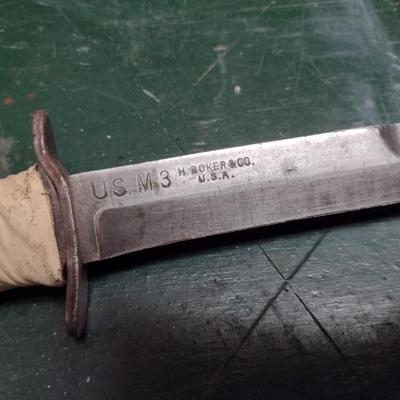 Vintage US M3 Boker Trench Cutlery in M8 Sheath