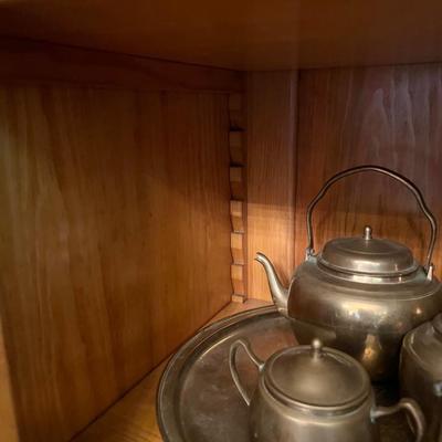 Solid Walnut Inlaid Cabinet ~ German