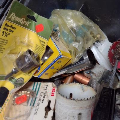 Toolbox and Contents includes Brass and Copper Plumbing Fittings