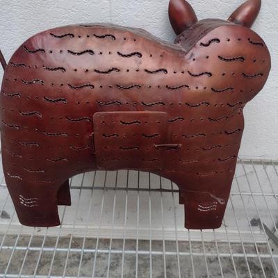 Metal Art Cat Outdoor Lantern