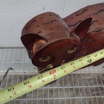 Metal Art Cat Outdoor Lantern
