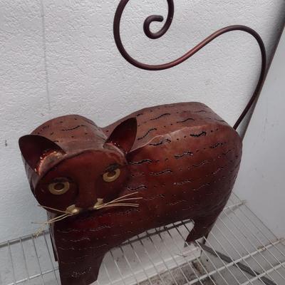 Metal Art Cat Outdoor Lantern