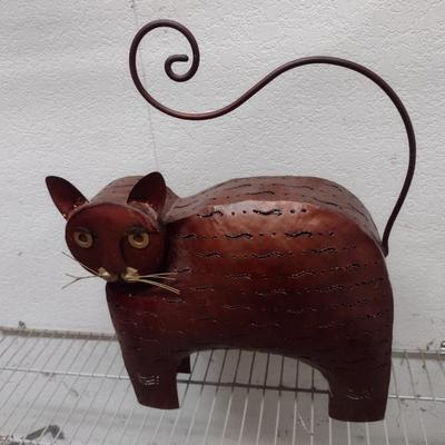 Metal Art Cat Outdoor Lantern