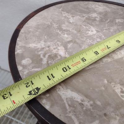 Wrought Metal Double Shelf Round Plant Stand