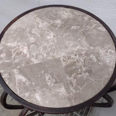 Wrought Metal Double Shelf Round Plant Stand