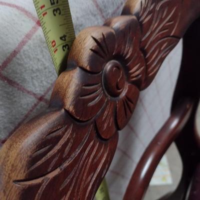 Vintage Wood Frame Chair with Needlework Seat