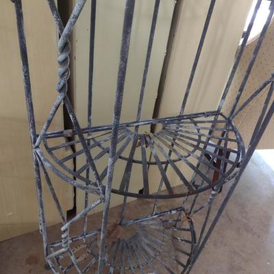 Wrought Metal Multi-Shelf Plant Stand Choice A