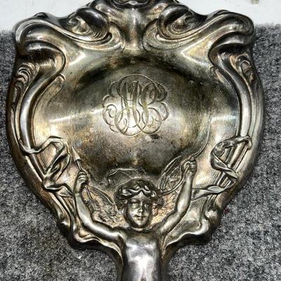 Antique Victorian Ornate Two Piece Brush Set