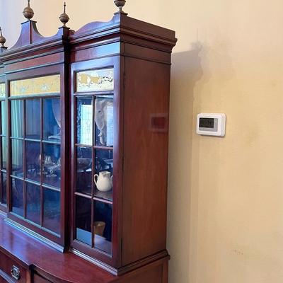 Mahogany Inlaid China Cabinet