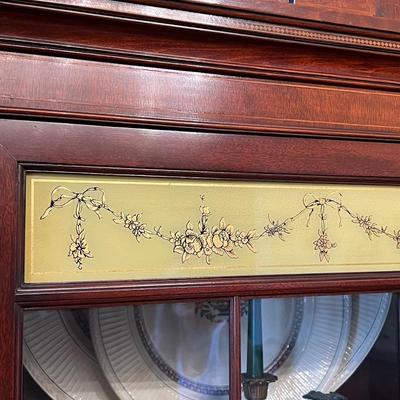 Mahogany Inlaid China Cabinet