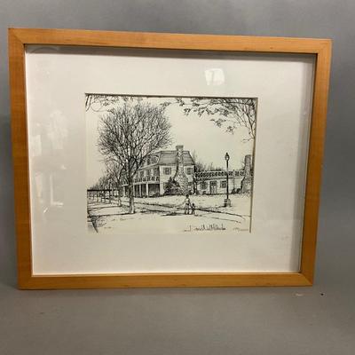 1433 Framed Signed and Numbered Print Of The Robert Morris Inn by David Michael