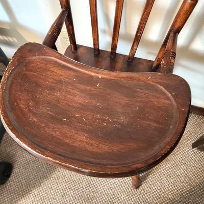 Lot #42 Vintage Wooden High Chair - 1960's